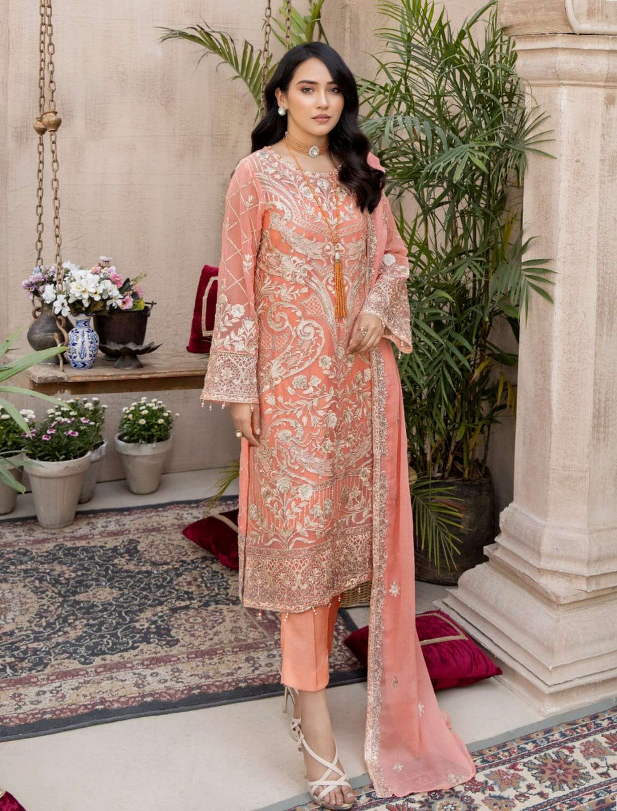 JANIRA SEMI-STITCHED FANCY CHIFFON BY ADAN LIBAS