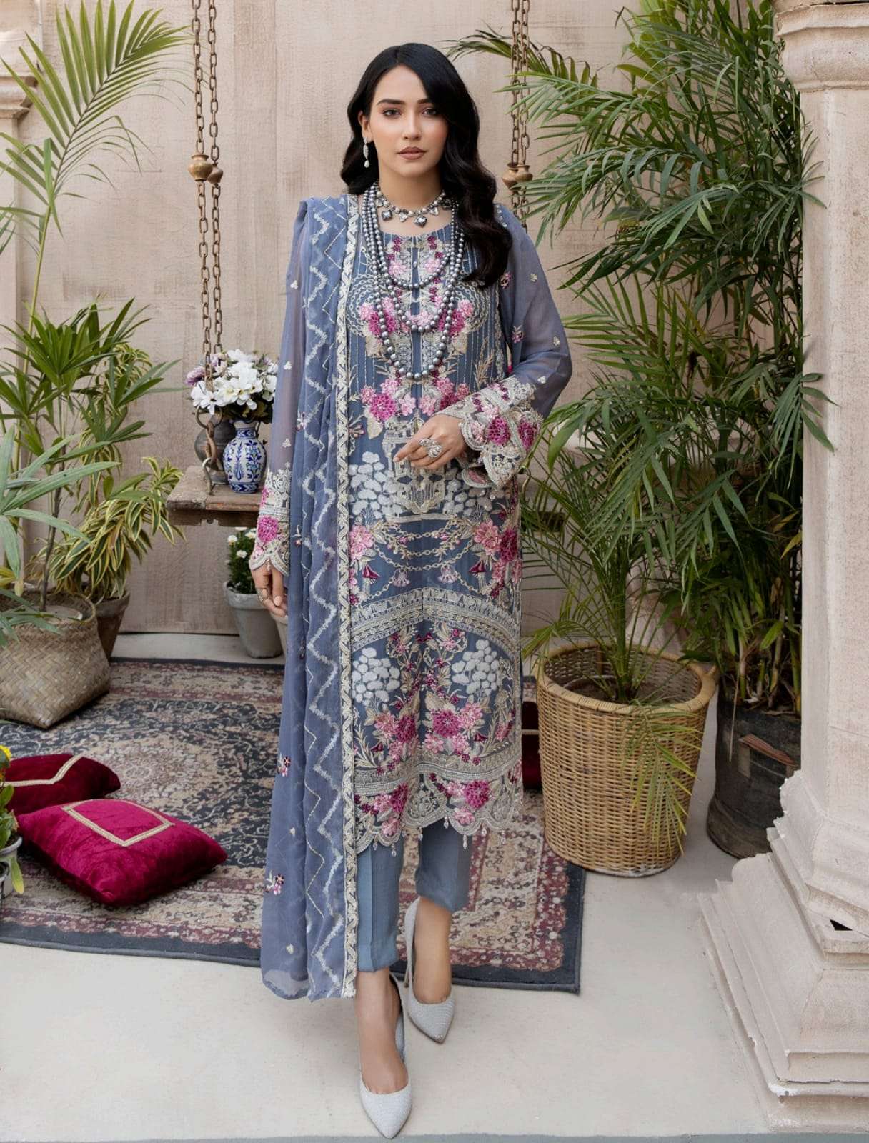 JANIRA SEMI-STITCHED FANCY CHIFFON BY ADAN LIBAS