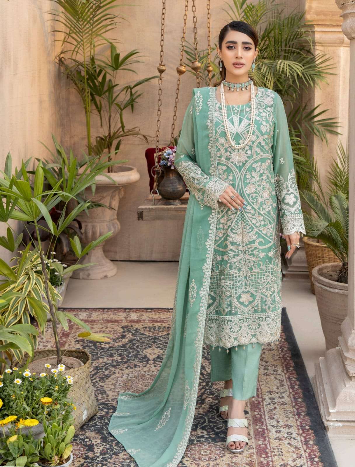 JANIRA SEMI-STITCHED FANCY CHIFFON BY ADAN LIBAS